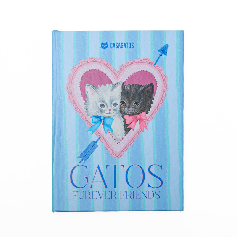 Gatos Furever Friends Journal | Cute Kittens Heart Illustration
