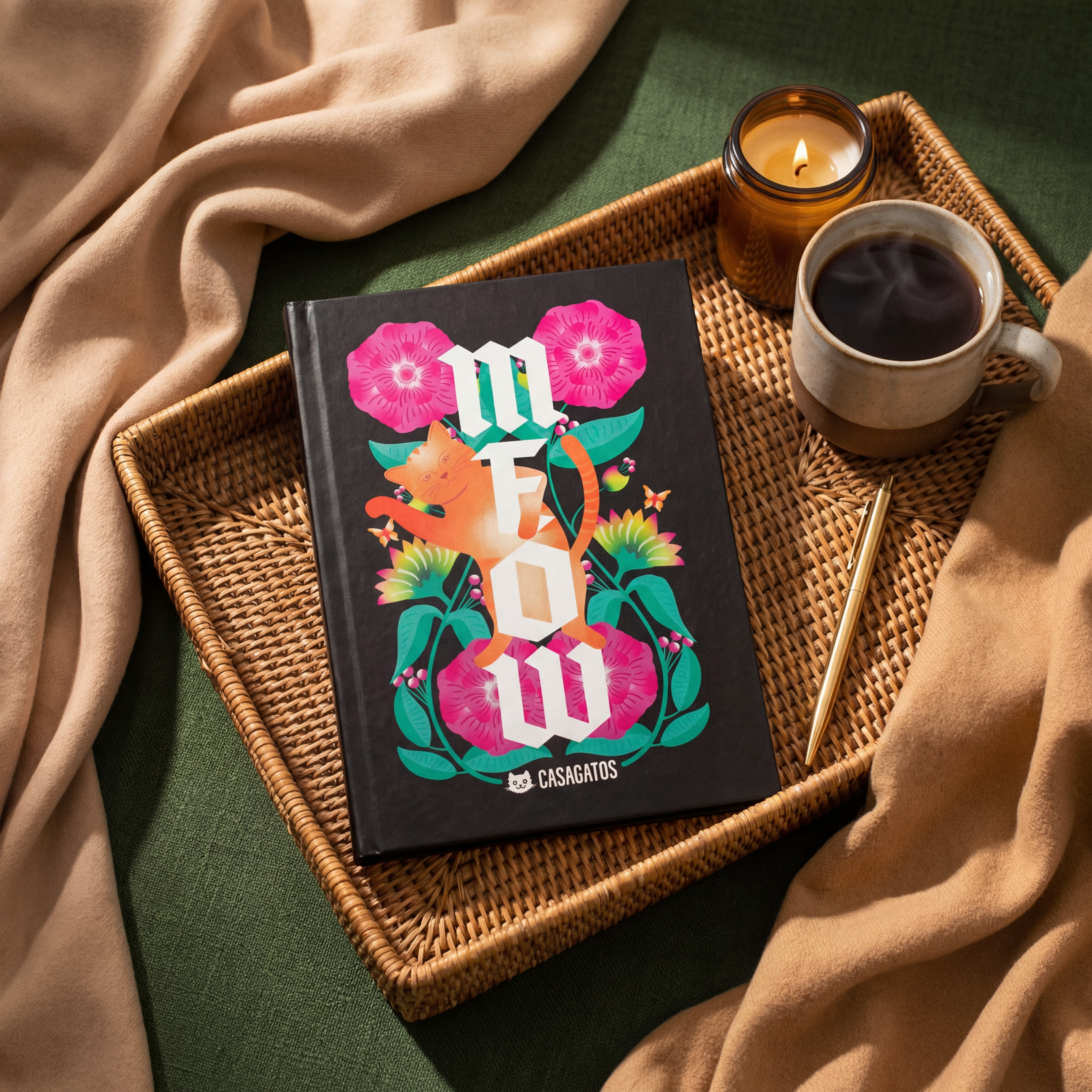 MEOW Journal | Floral Cat Typography