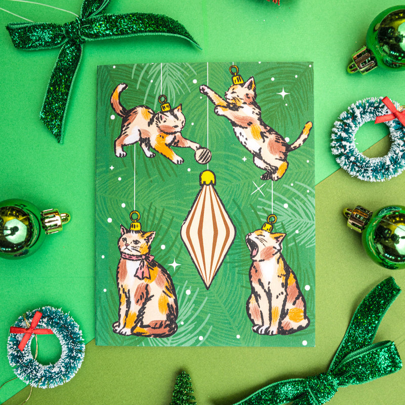 Cats in the Ornaments | Holiday Greeting Card