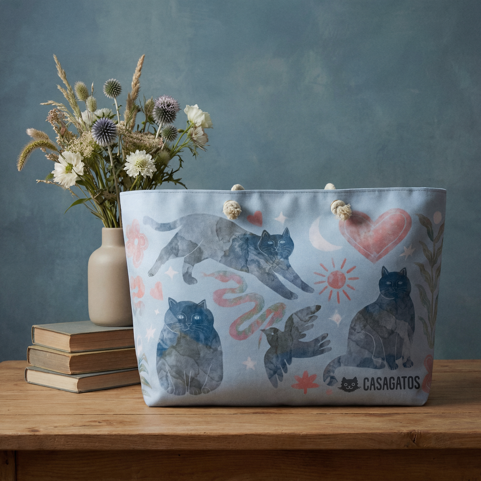 Blue Celestial Cats - Weekender Bag