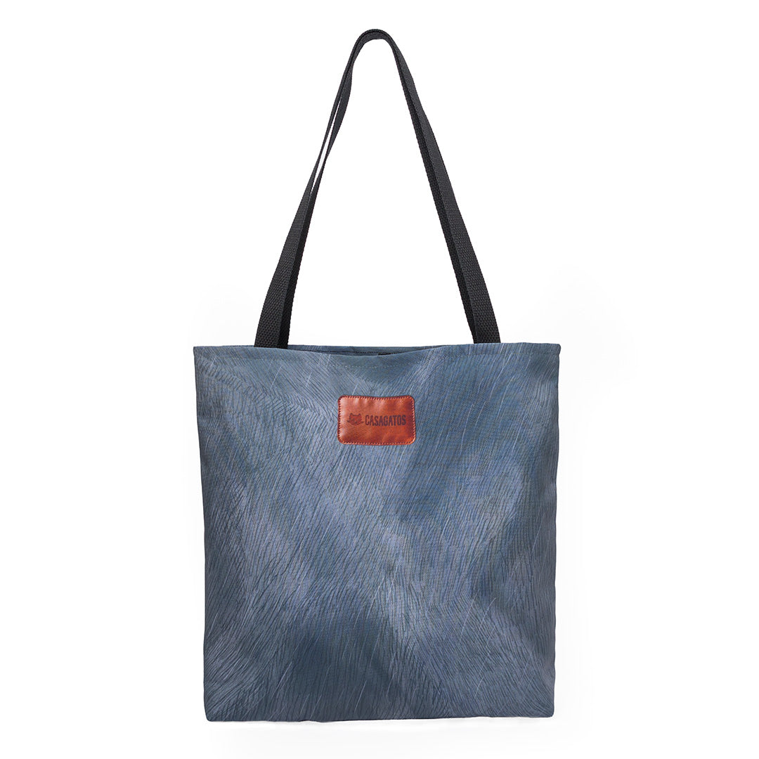 Blue Russian Cat Tote Bag – Minimal Watercolor Cat Tote, 18x18 Everyday Carry