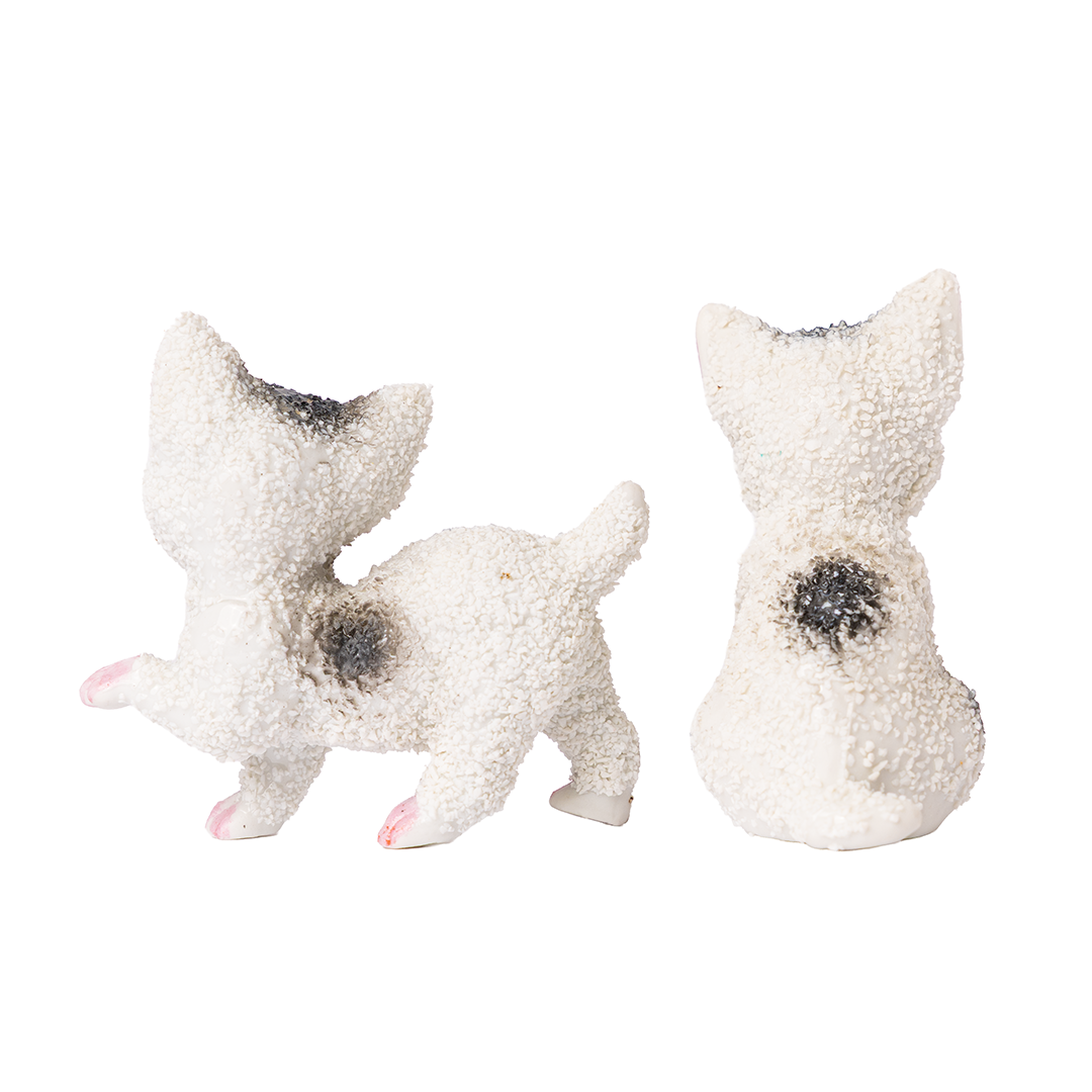 Vintage “Made in Japan” Sugar Texture Cat Figurine Set – Hand-Painted Kitten Pair