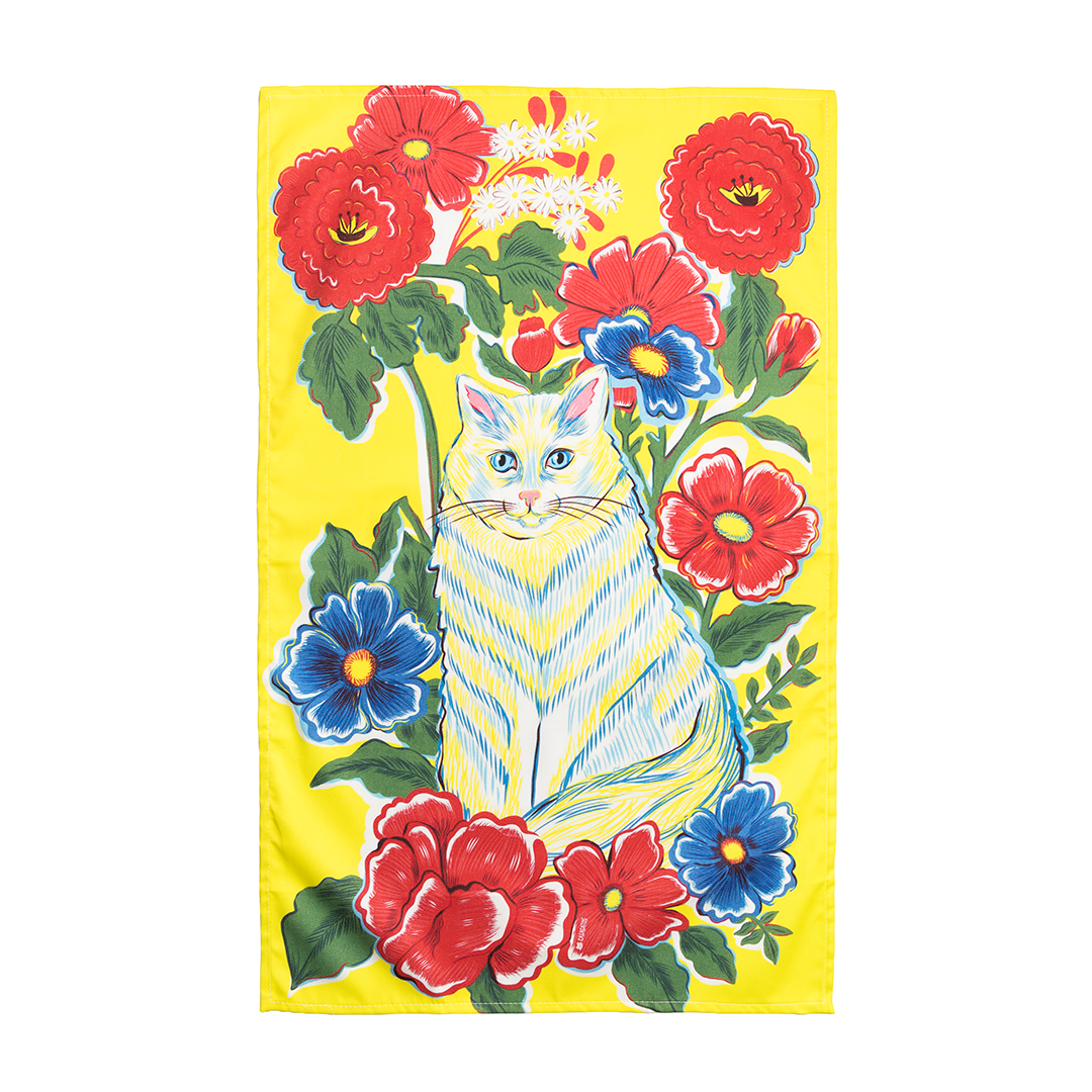 Yellow Cat Kitchen Towels | Set of 2